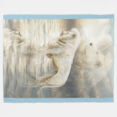 Weiße Löwe-Reflexionen der hellen Fleecedecke (Vorderseite (Horizontal))