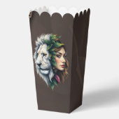 Weiße Löwe und Frau Geschenkschachtel (Rückseite)