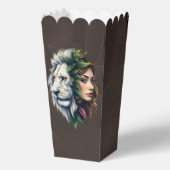 Weiße Löwe und Frau Geschenkschachtel (Vorderseite)