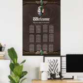 Weiße Löwe und Frau Poster (Heimbüro)