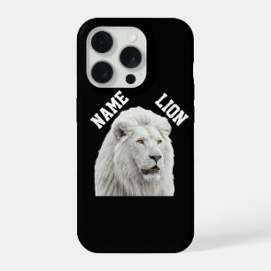 Weiße Löwen-Handyhülle iPhone 15 Pro Hülle