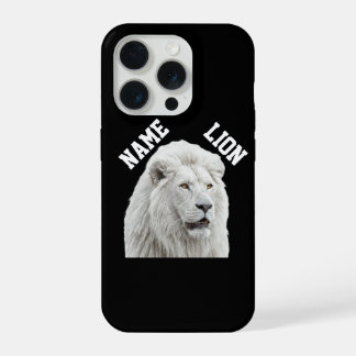 Weiße Löwen-Handyhülle iPhone 15 Pro Hülle