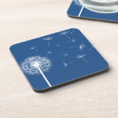 Weiße Löwenzahn-Silhouette Untersetzer (Linke Seite)