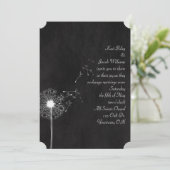 Weiße Lüster auf schwarz Einladung (Stehend Vorderseite)