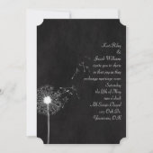 Weiße Lüster auf schwarz Einladung (Vorderseite)