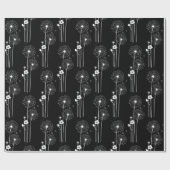 Weiße Lüster auf schwarz Geschenkpapier (Flach)