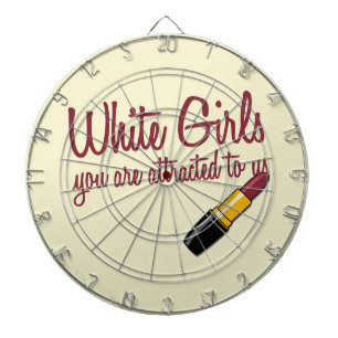 Weiße Mädchen Dartscheibe