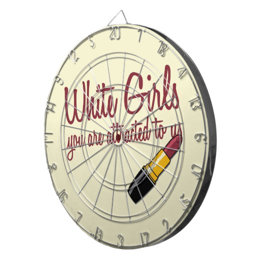 Weiße Mädchen Dartscheibe (Vorderseite rechts)