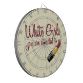 Weiße Mädchen Dartscheibe (Vorderseite Links)