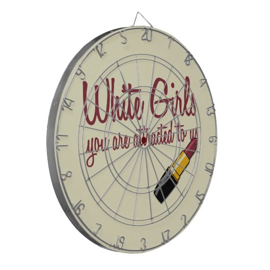 Weiße Mädchen Dartscheibe (Vorderseite Links)