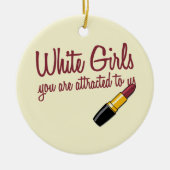 Weiße Mädchen Keramik Ornament (Vorne)