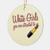 Weiße Mädchen Keramik Ornament (Links)