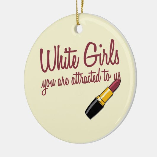 Weiße Mädchen Keramik Ornament (Links)