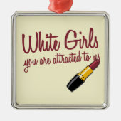 Weiße Mädchen Ornament Aus Metall (Vorne)