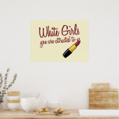 Weiße Mädchen Poster (Küche)