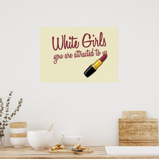 Weiße Mädchen Poster (Küche)