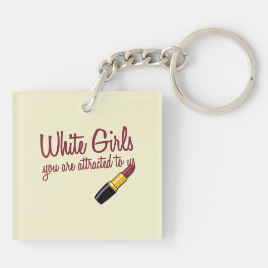 Weiße Mädchen Schlüsselanhänger (Rückseite)