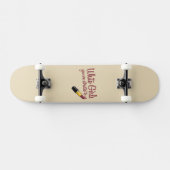 Weiße Mädchen Skateboard (Horizontal)