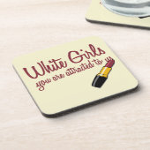 Weiße Mädchen Untersetzer (Linke Seite)