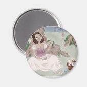 Weiße Magie Magnet (Vorderseite/Rückseite)