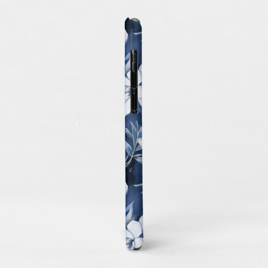 Weiße Magnolia-Blume, blauer Hintergrund Case-Mate iPhone Hülle (Hinten/Links)