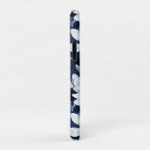 Weiße Magnolia-Blume, blauer Hintergrund Case-Mate iPhone Hülle (Hinten/Rechts)