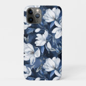 Weiße Magnolia-Blume, blauer Hintergrund Case-Mate iPhone Hülle (Rückseite)