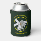 Weiße Magnolia Blume Personalisiert Dosenkühler (Kanne Rückseite)