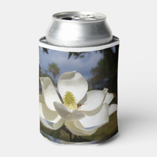 Weiße Magnolia-Blume und Biene Dosenkühler