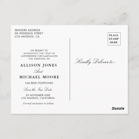 Weiße Magnolia Blumenmarinade Blau ändern das Datu Postkarte (Rückseite)