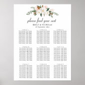 Weiße Magnolia-Blumenzettel Poster (Vorne)