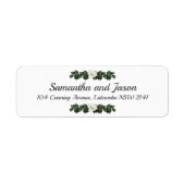 Weiße Magnolia Grüne Rücksendeadresse (Vorne)