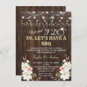 Weiße Magnolia-Stallleuchten, nachdem ich GRILLEN  Einladung (Vorne/Hinten)