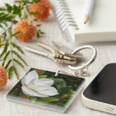 Weiße Magnolie Schlüsselanhänger (Vorderseite rechts)