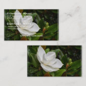 Weiße Magnolie Visitenkarte (Vorne/Hinten)