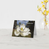 Weiße Magnolien-Blume sagt das Denken an Sie Karte (Gelbe Blume)