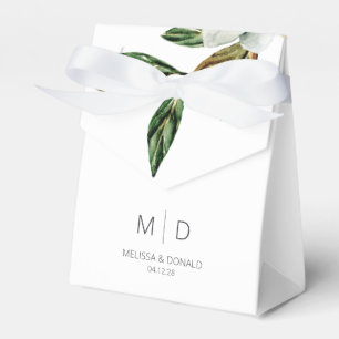 Weiße Magnolien-Blumen-Hochzeitsgeschenkbox Geschenkschachtel
