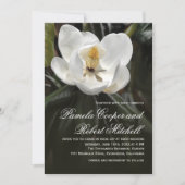 Weiße Magnolien Moderne Blumen Einladung (Vorderseite)
