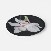 Weiße Magnolien Pappteller (Schrägansicht)