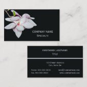 Weiße Magnolien Visitenkarte (Vorne/Hinten)