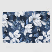 Weiße Magnolienmuster im Hintergrund, Golfhandtuch (Horizontal)