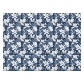 Weiße Magnolienmuster im Hintergrund, Tischdecke (Vorderseite (Horizontal))