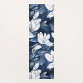 Weiße Magnolienmuster im Hintergrund, Yogamatte (Rückseite)