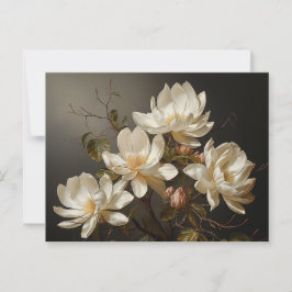 Weiße magnolische Blume Postkarte