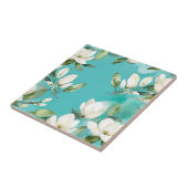 Weiße Magnolische Garland mit Eukalyptus Fliese (Seite)