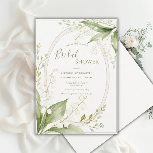 Weiße Maiglöckchen Whimsical Hochzeit  Einladung