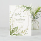 Weiße Maiglöckchen Whimsical Hochzeit  Einladung (Stehend Vorderseite)