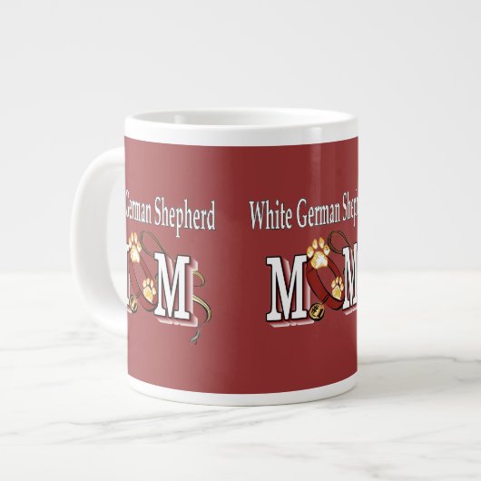 Weiße Mama Jumbo-Tasse (Vorderseite Links)