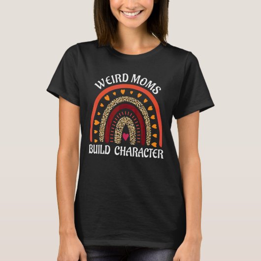 Weiße Mamas erstellen Leopard-Regenbogenmütter T-Shirt (Vorderseite)