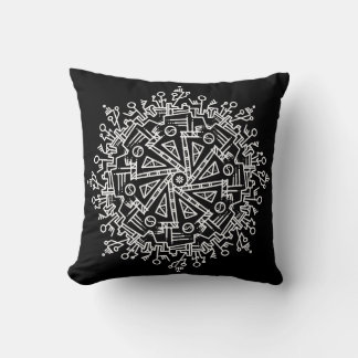 Weiße Mandala Kissen